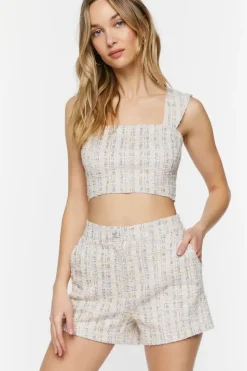 Jacquard Crop Top & Shorts Set
