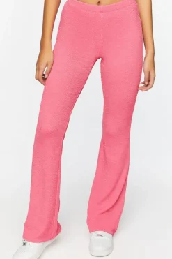 Jacquard Mid-Rise Flare Pants