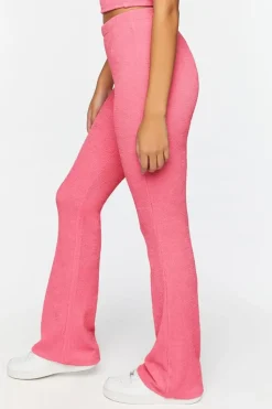 Jacquard Mid-Rise Flare Pants