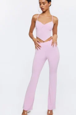 Jersey Knit High-Rise Pants
