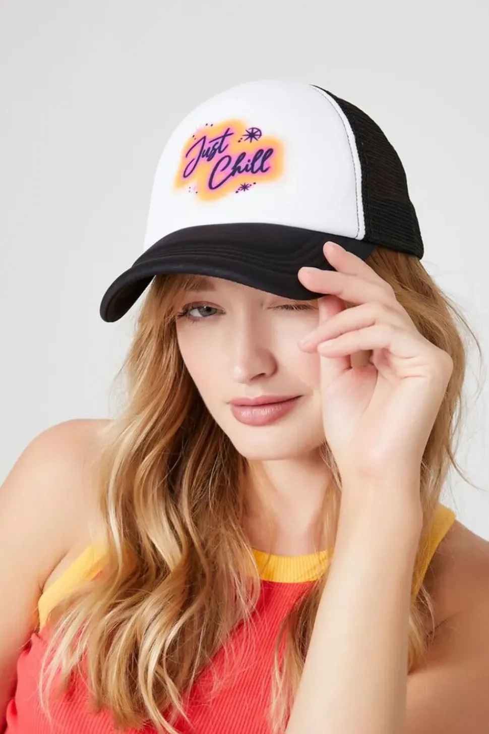 Just Chill Graphic Trucker Cap