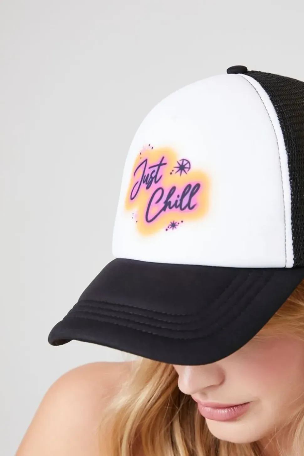 Just Chill Graphic Trucker Cap