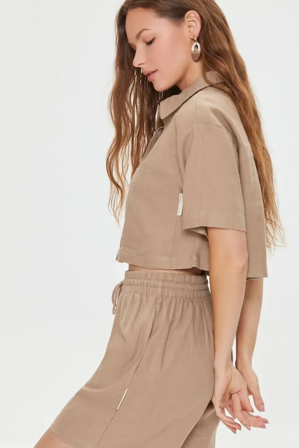 Kendall + Kylie Cropped Shirt