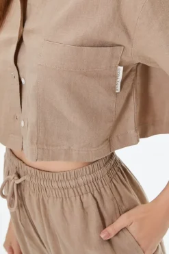 Kendall + Kylie Cropped Shirt