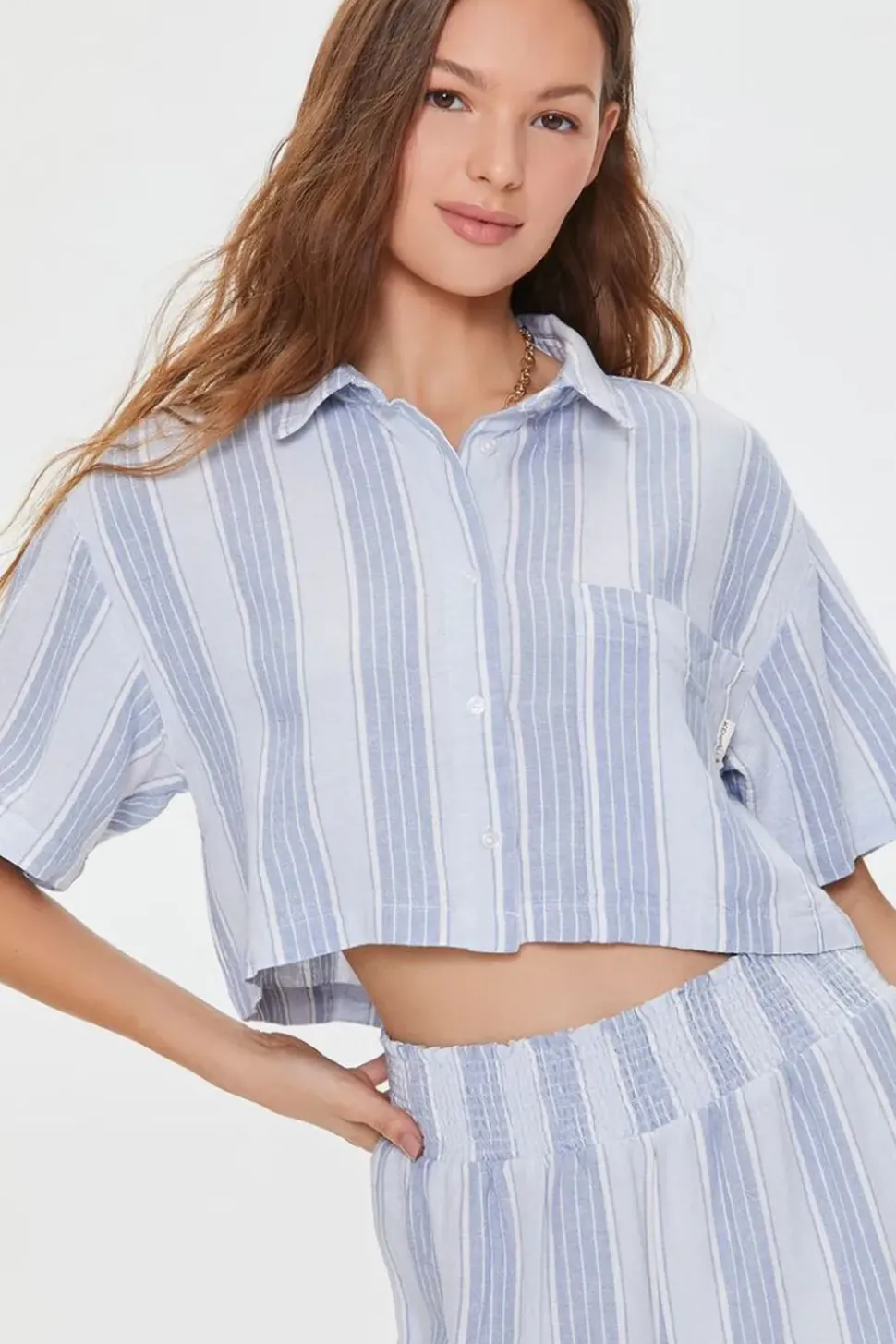 Kendall + Kylie Linen-Blend Shirt