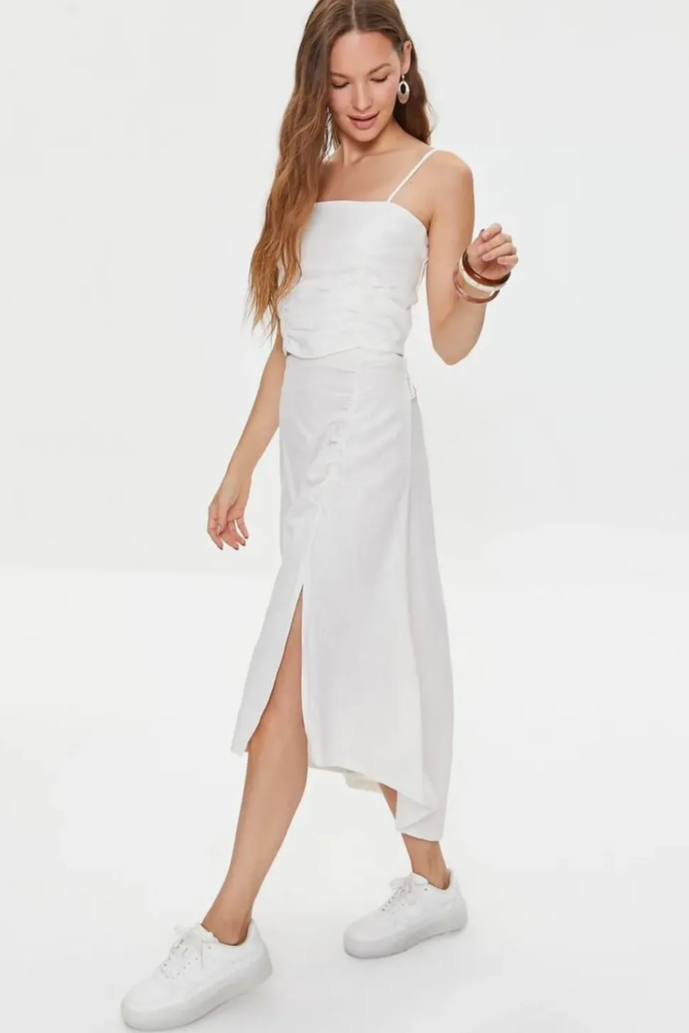 Kendall + Kylie Linen-Blend Skirt