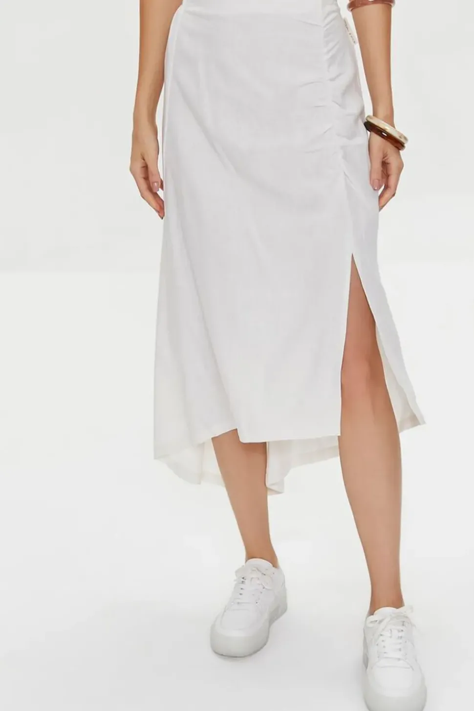 Kendall + Kylie Linen-Blend Skirt