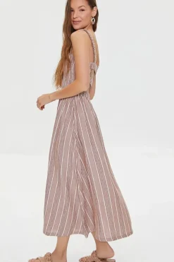 Kendall + Kylie Striped Midi Dress