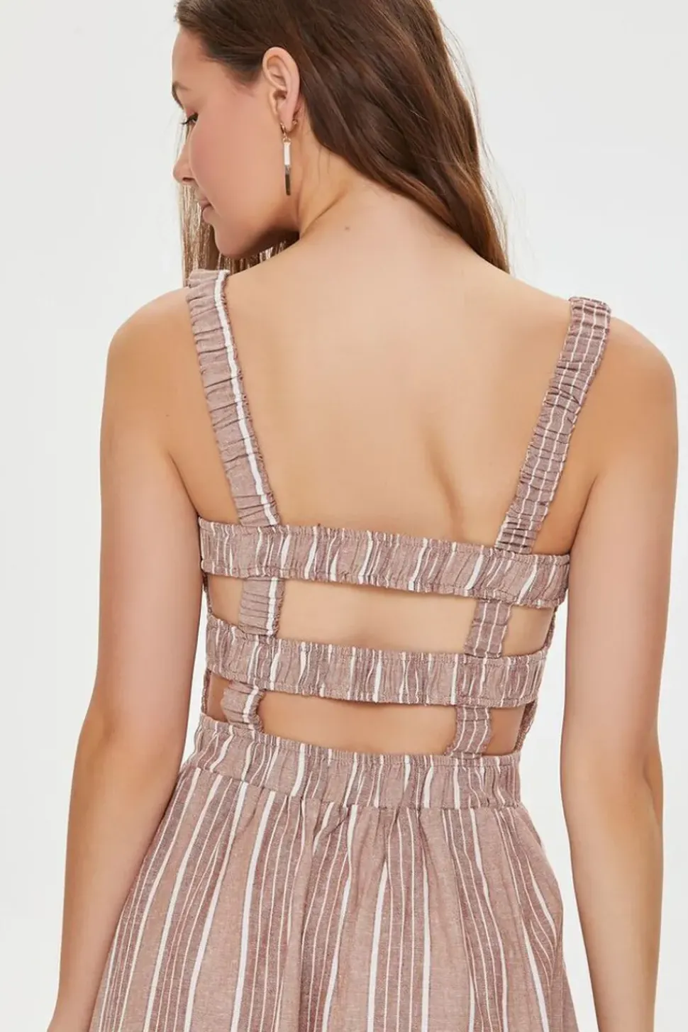 Kendall + Kylie Striped Midi Dress