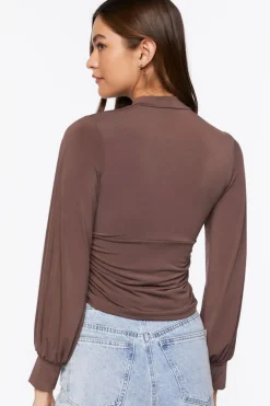 Keyhole Mock Neck Top