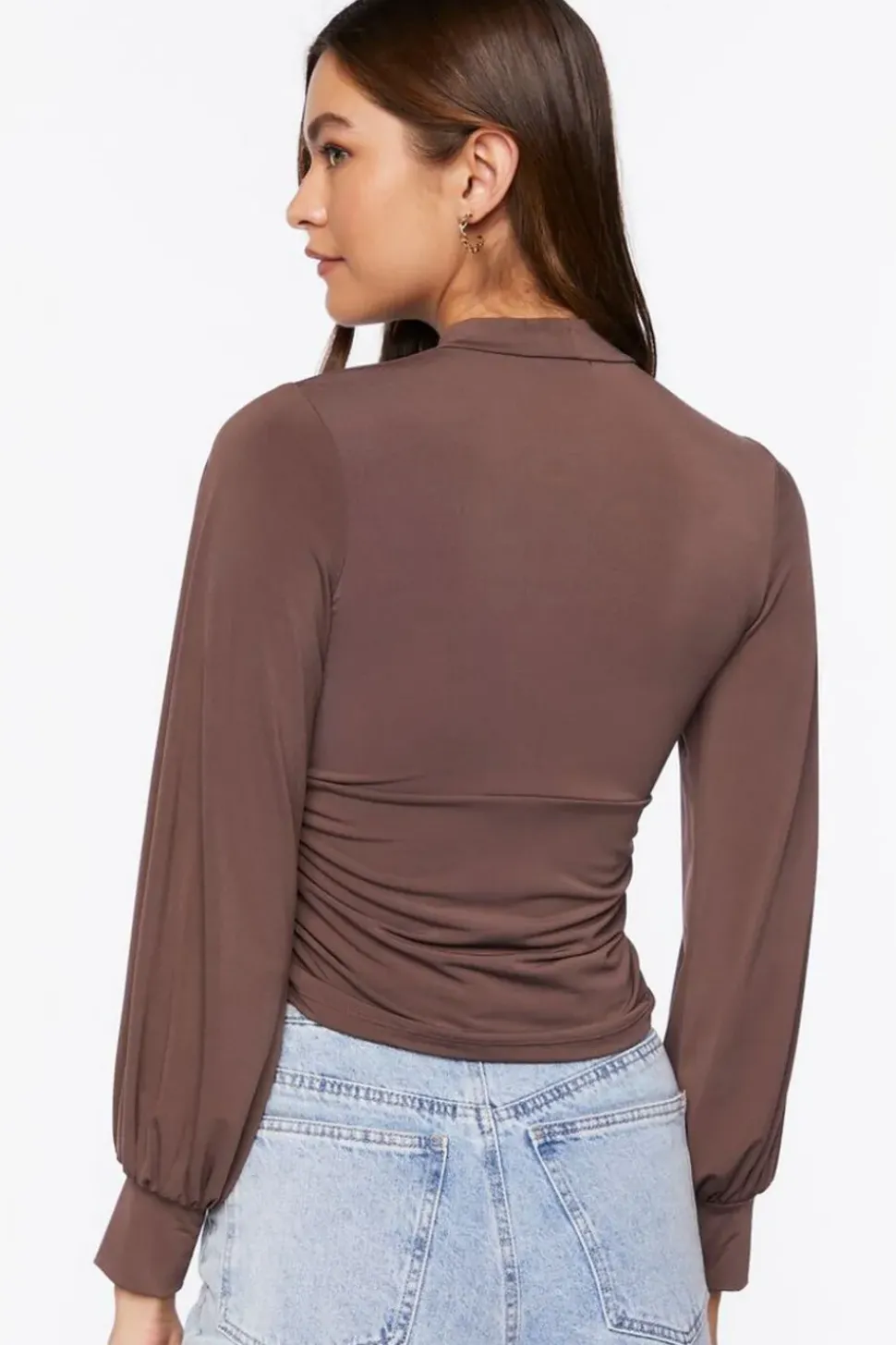 Keyhole Mock Neck Top