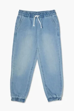 Kids Denim Drawstring Joggers (Girls + Boys)
