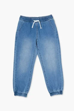 Kids Denim Drawstring Joggers (Girls + Boys)