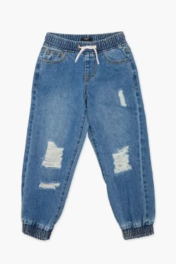 Kids Distressed Denim Joggers (Girls + Boys)