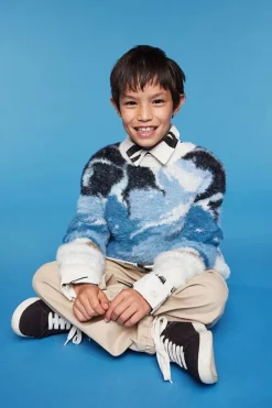 Kids Fuzzy Mountain Graphic Sweater (Girls + Boys)