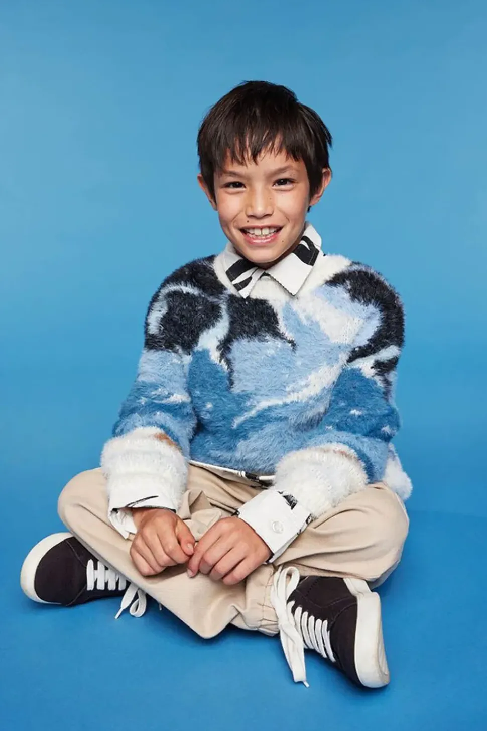 Kids Fuzzy Mountain Graphic Sweater (Girls + Boys)