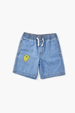 Kids Happy Face Denim Shorts (Girls + Boys)