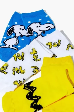 Kids Peanuts Gang Ankle Sock Set - 3 Pack (Girls + Boys)