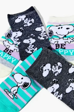 Kids Snoopy Ankle Sock Set - 3 Pack (Girls + Boys)