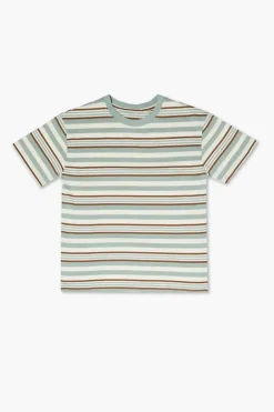 Kids Striped Pattern Crew Tee (Girls + Boys)