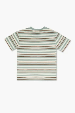 Kids Striped Pattern Crew Tee (Girls + Boys)