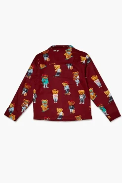 Kids Teddy Bear Print Pj Shirt (Girls + Boys)