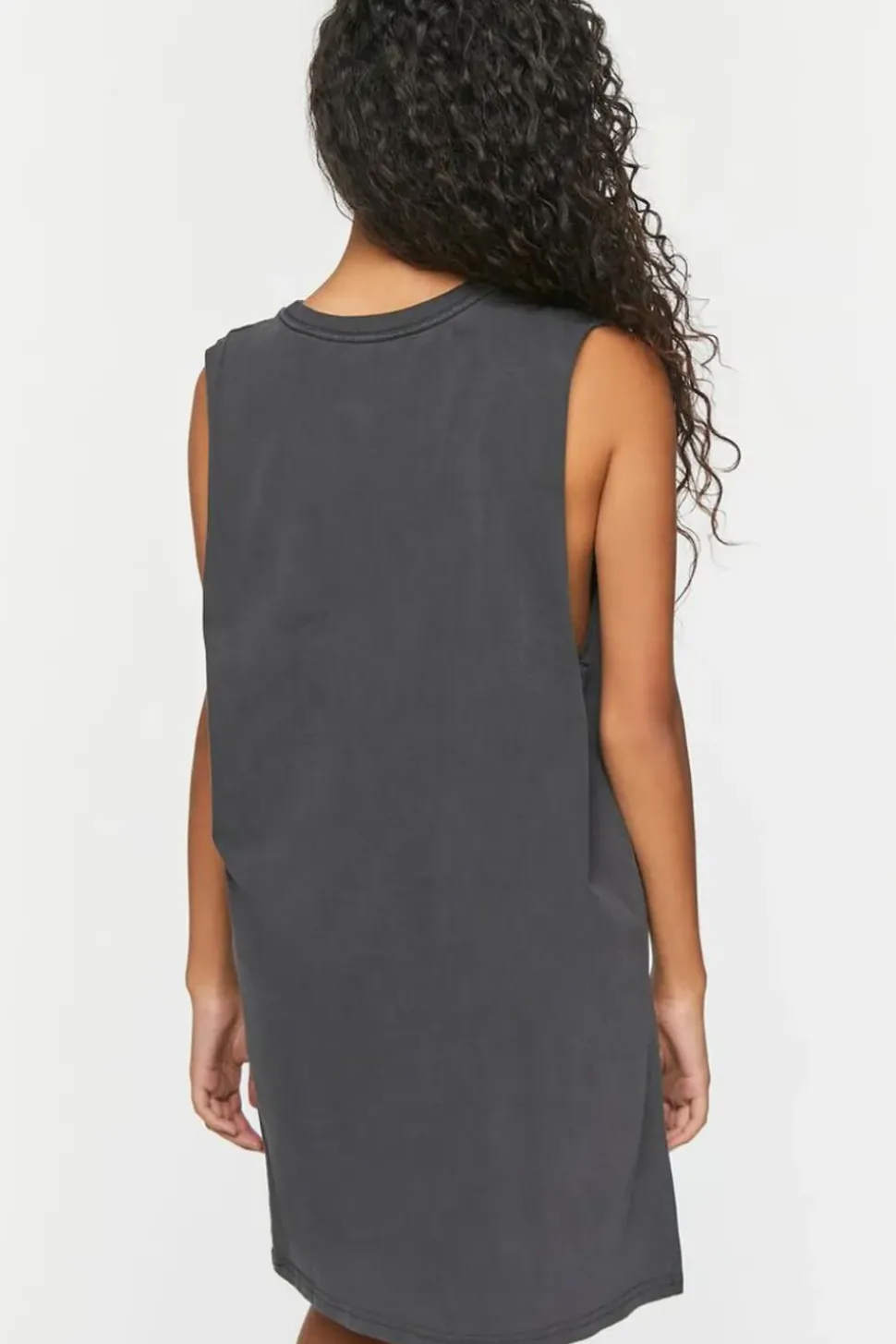 Kiss Distressed Graphic T-Shirt Dress