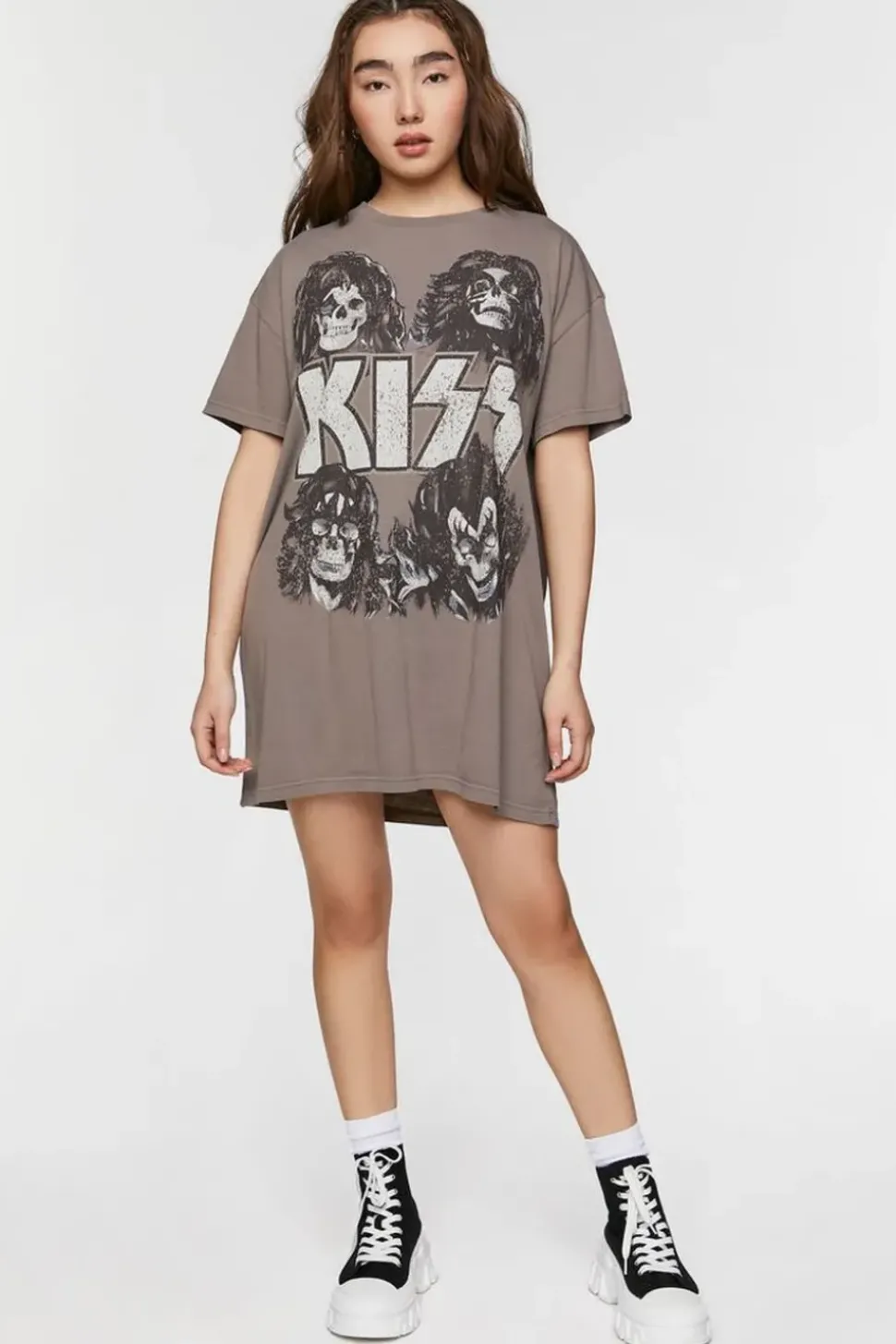 Kiss Graphic T-Shirt Dress