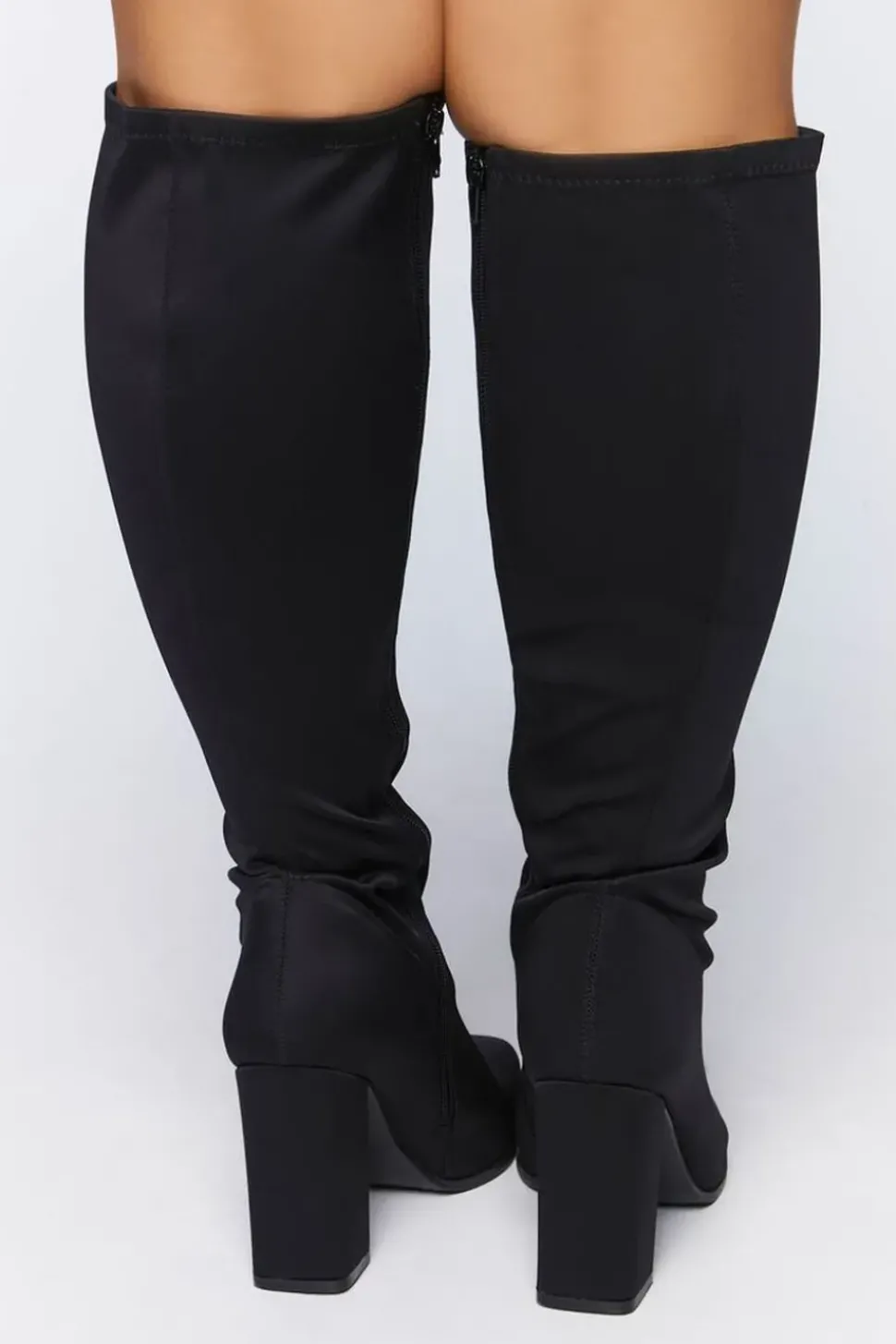 Knee-High Block Heel Boots (Wide)