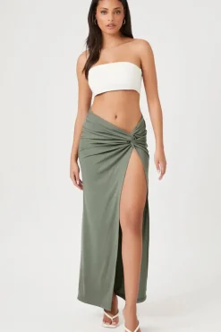 Knotted Maxi Skirt