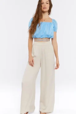 Lace-Back Crop Top