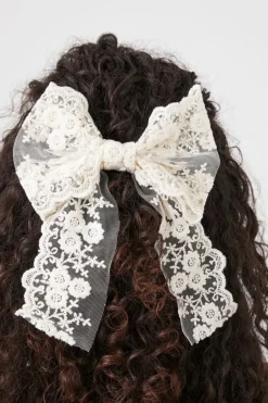 Lace Bow Hair Barrette