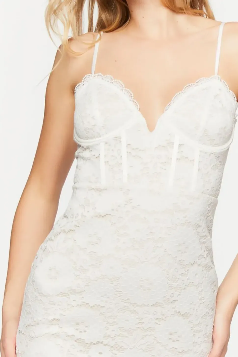 Lace Bustier Midi Dress