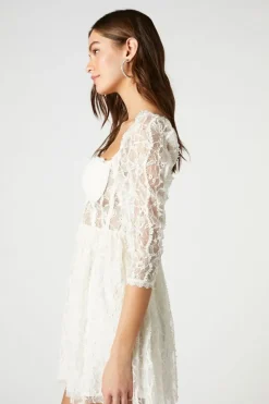 Lace Fit & Flare Mini Dress