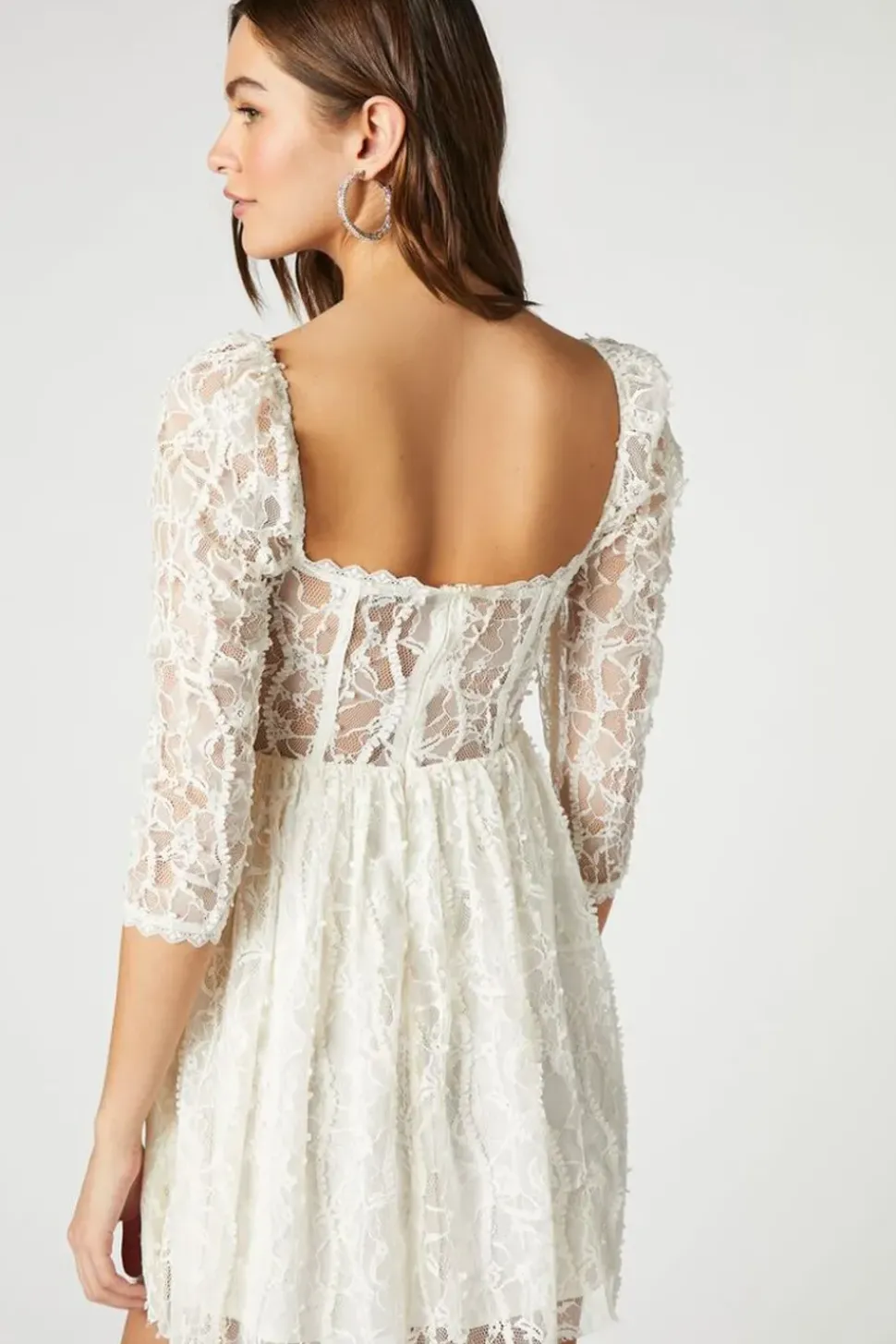 Lace Fit & Flare Mini Dress