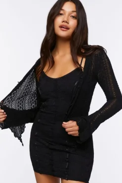 Lace Seamed Mini Dress