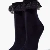 Lace-Trim Crew Socks