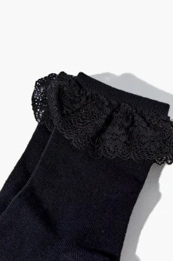 Lace-Trim Crew Socks