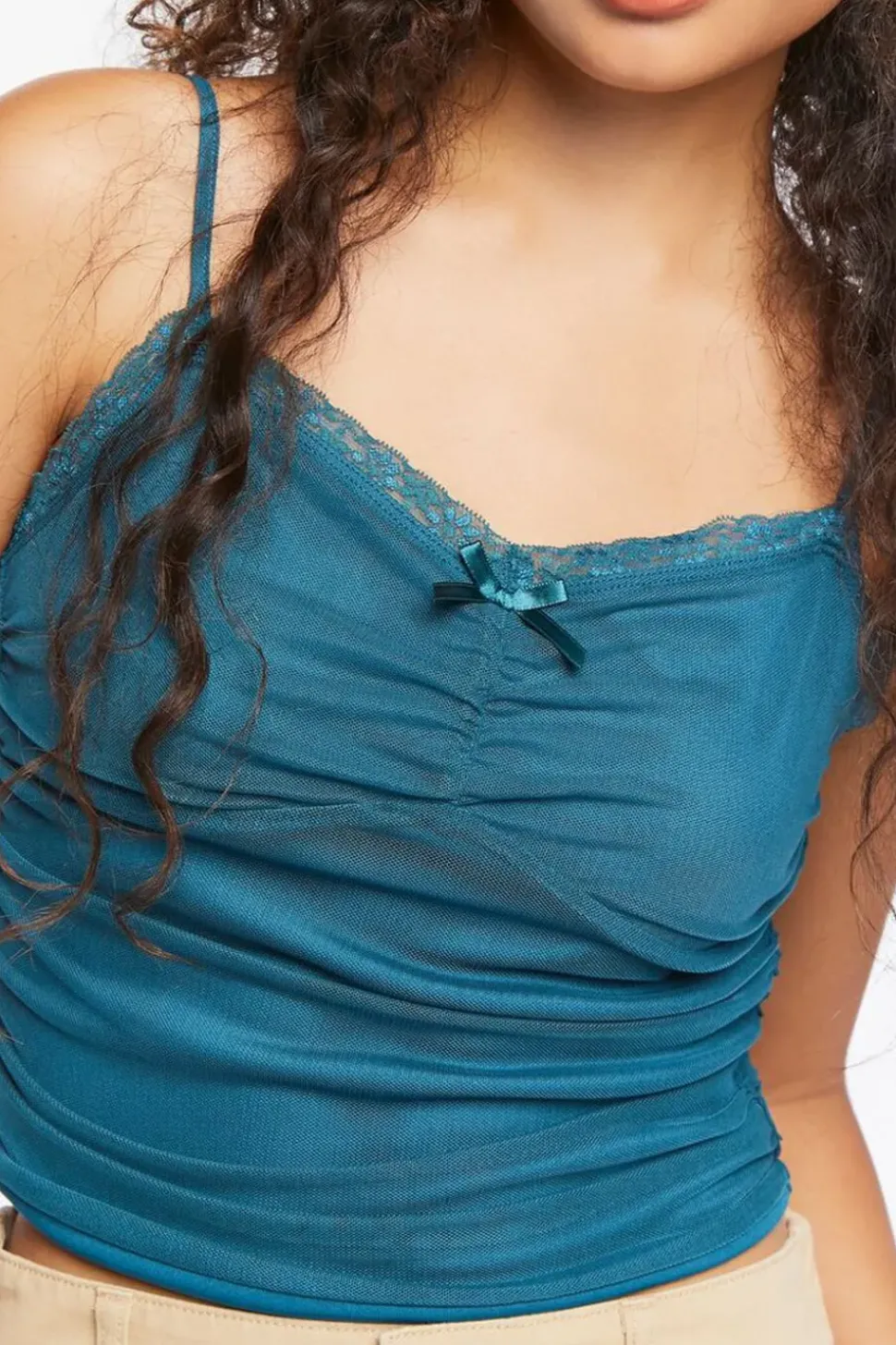Lace-Trim Cropped Cami