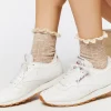 Lace-Trim Marled Crew Socks