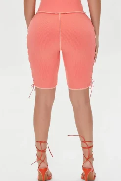 Lace-Up Biker Shorts