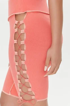 Lace-Up Biker Shorts