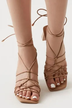 Lace-Up Block Heels