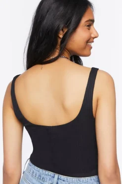 Lace-Up Bustier Crop Top