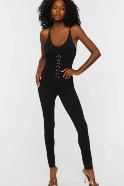 Lace-Up Cami Jumpsuit