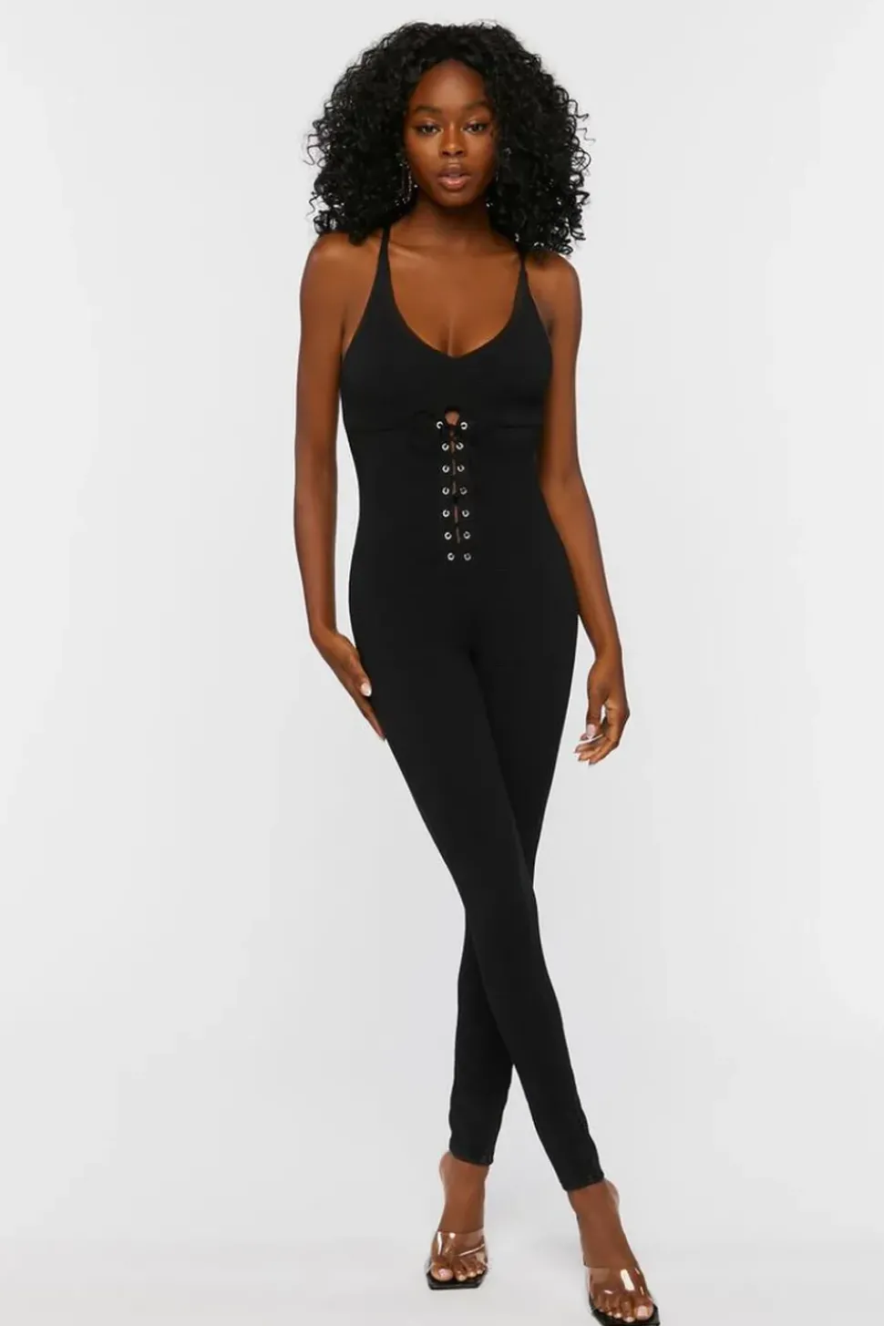 Lace-Up Cami Jumpsuit