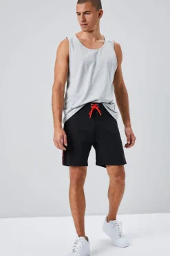 Lace-Up Contrast-Trim Swim Trunks