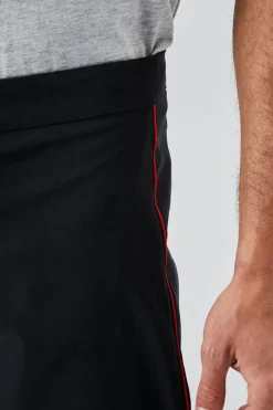 Lace-Up Contrast-Trim Swim Trunks