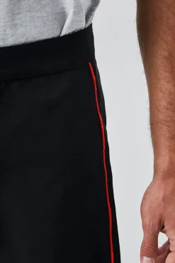 Lace-Up Contrast-Trim Swim Trunks