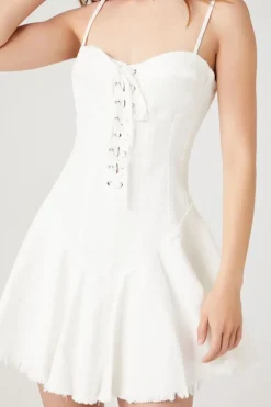 Lace-Up Corset Mini Dress